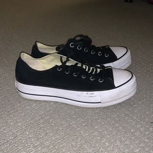 Black platform converse